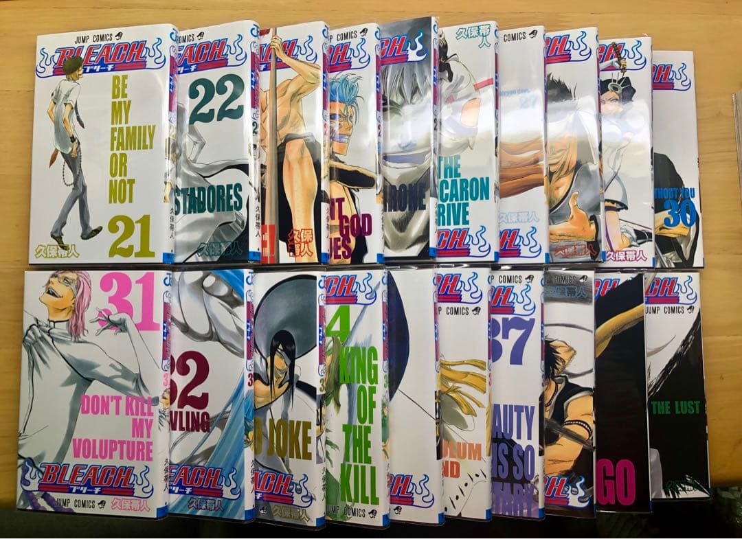 BLEACH 1〜40巻 カバー付き BLEACH 全74巻セット 全巻透明ブックカバー