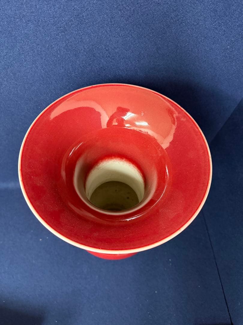 大清乾隆年製 辰砂 花器 花瓶 飾り壺 大振り 時代 古玩 旧家 蔵出 骨董