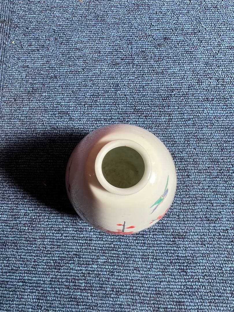 882 十四代 酒井柿右衛門 錦梅鳥文花瓶 - メルカリ