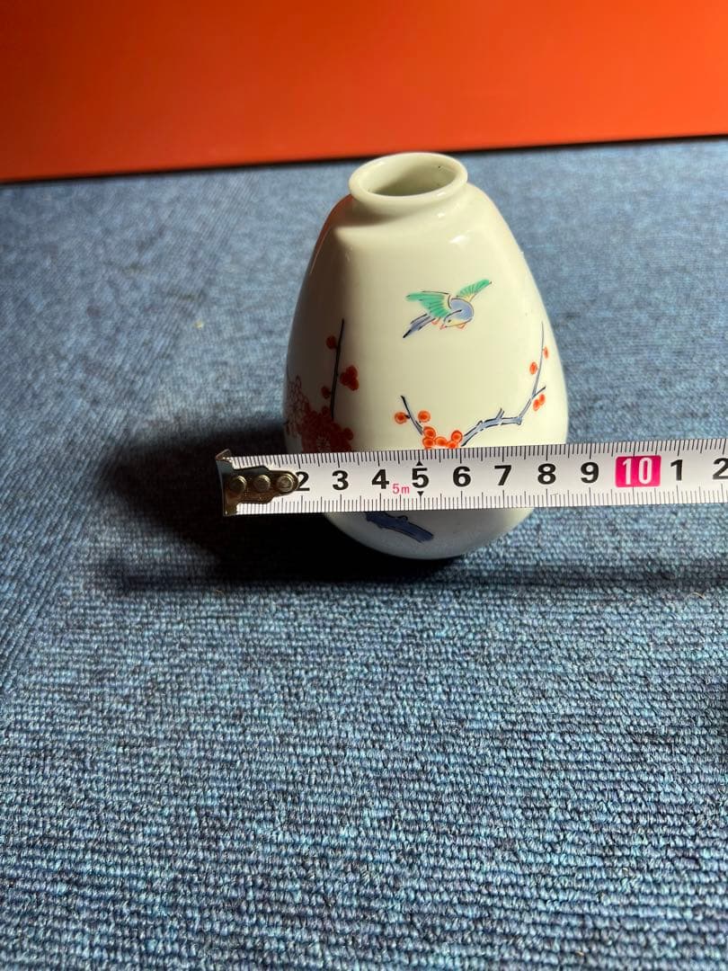 882 十四代 酒井柿右衛門 錦梅鳥文花瓶 - メルカリ