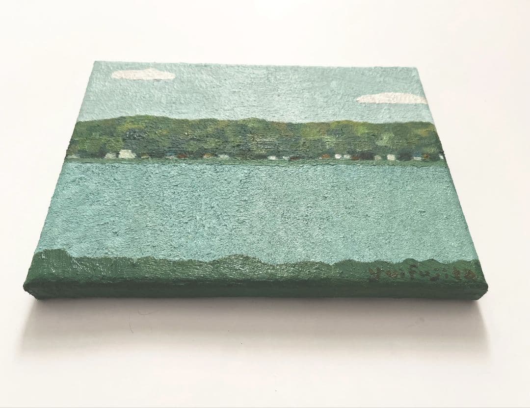 油彩画　湖畔