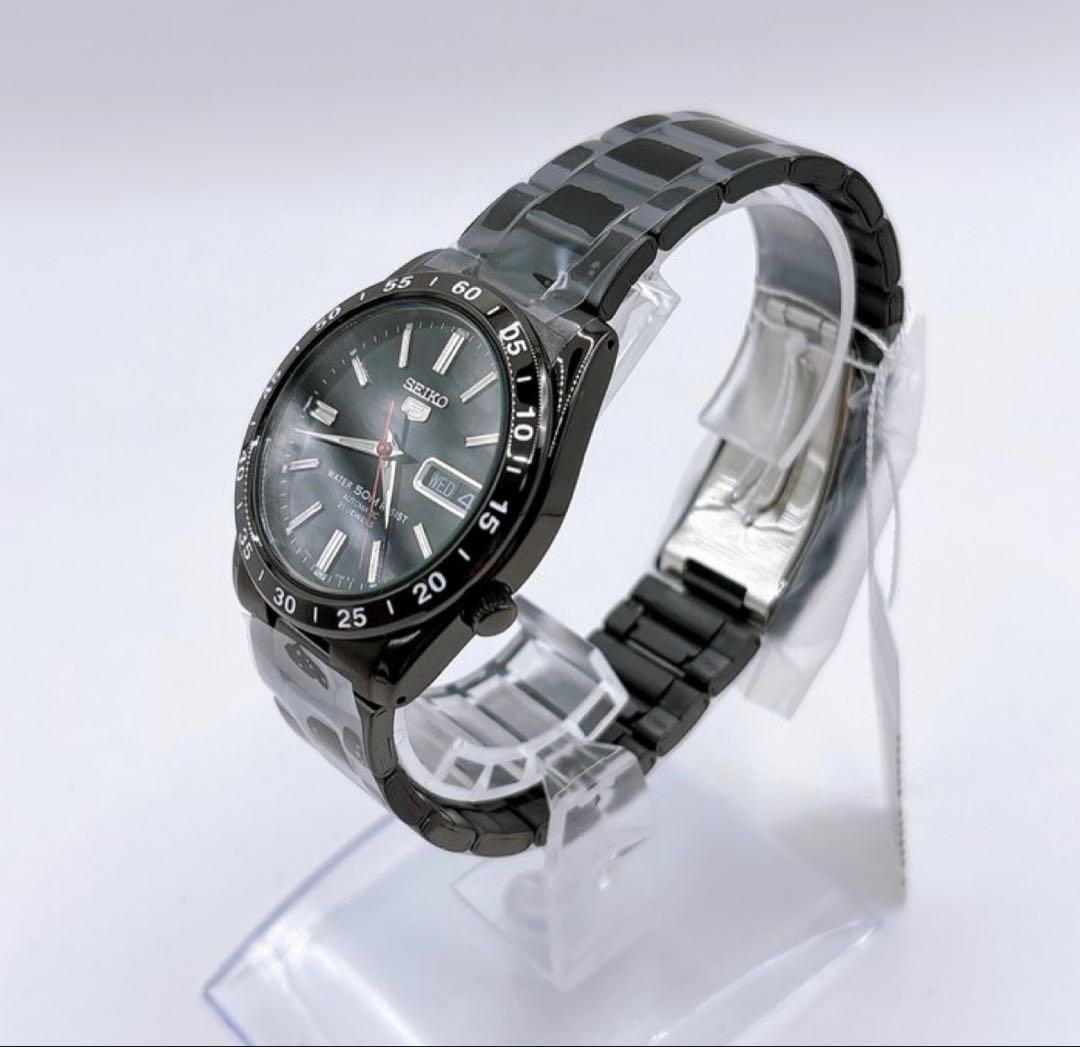 新品未使用 箱付SEIKO 自動巻き 腕時計 防水 裏スケルトン ブラック