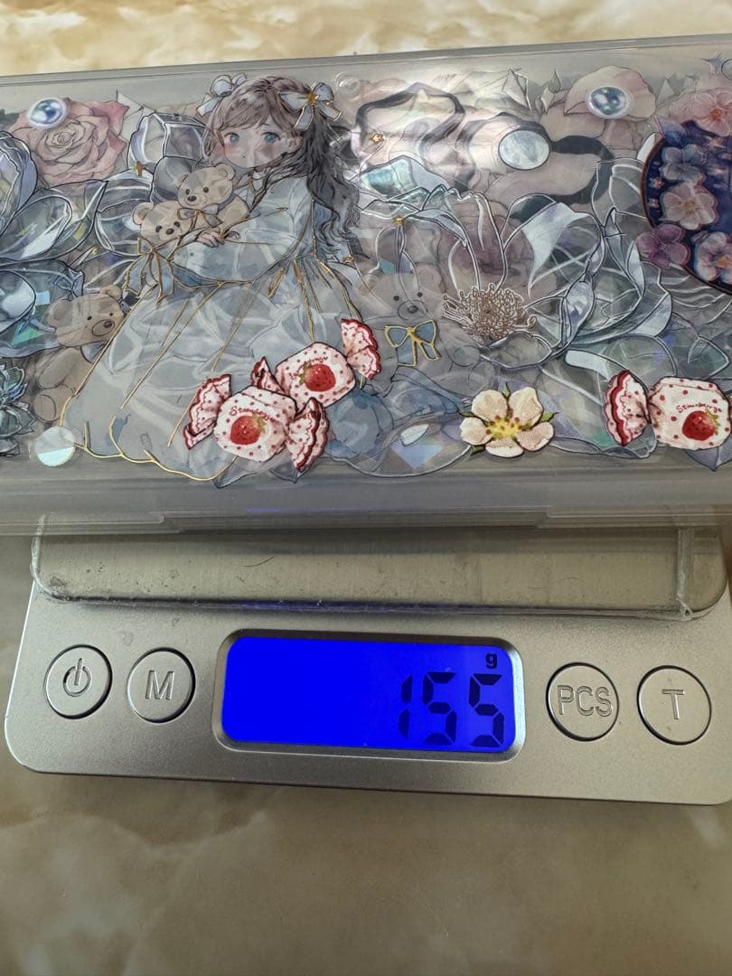 花と少女のイラスト マスキングテープケース 13