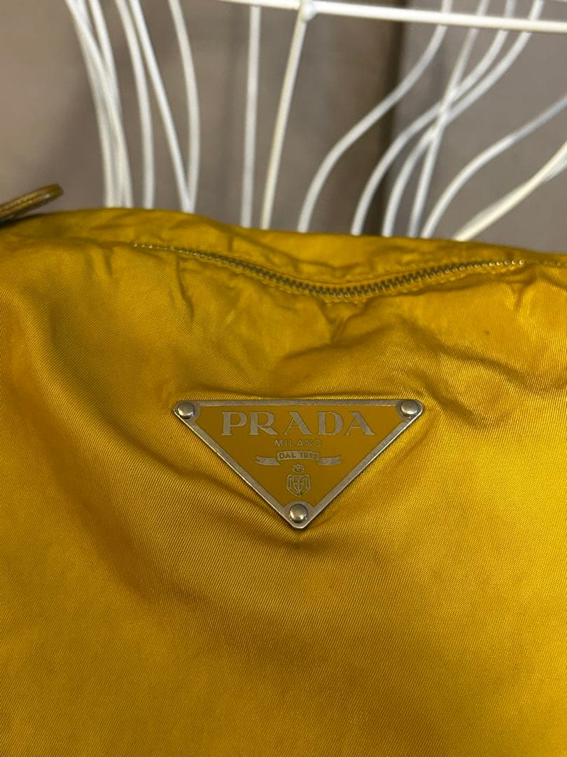 PRADA◆ナイロン サフィアーノ ◆ワン ショルダー バック◆イエロー/403