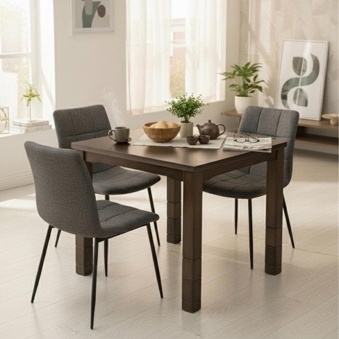 新品】モダン ダイニングこたつテーブル 高さ6段階調節 オールシーズン