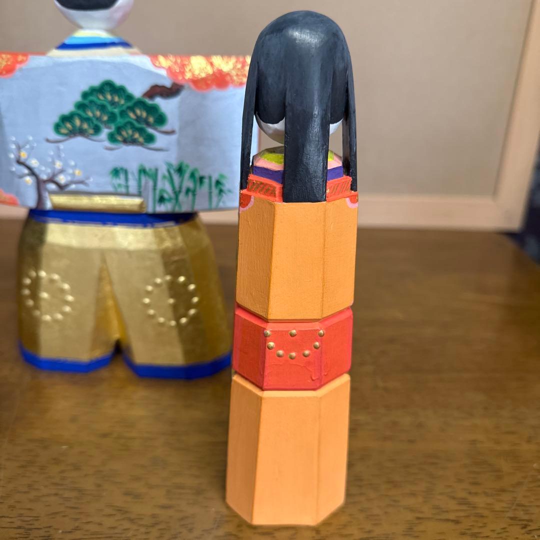 雛人形　一刀彫　清水俊明　古俊