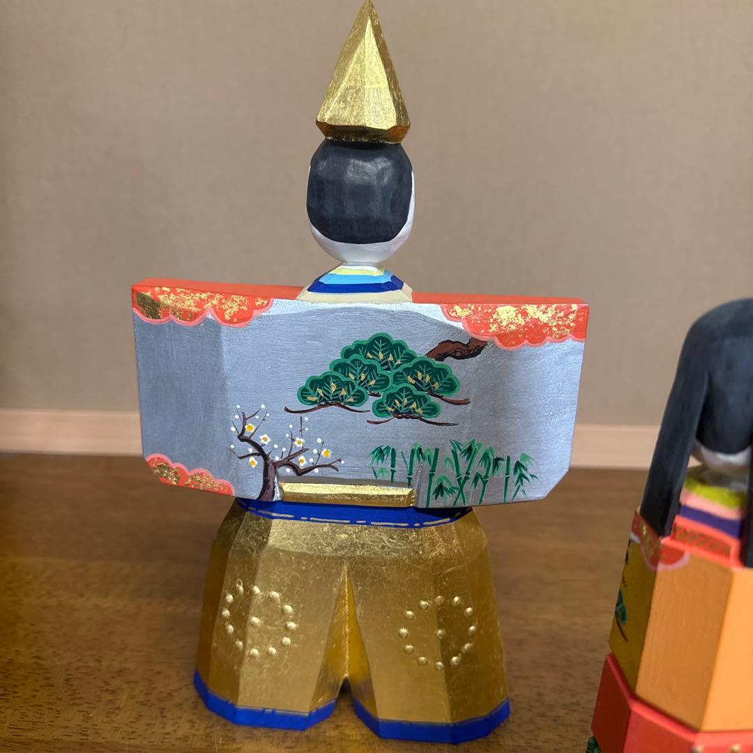 雛人形　一刀彫　清水俊明　古俊