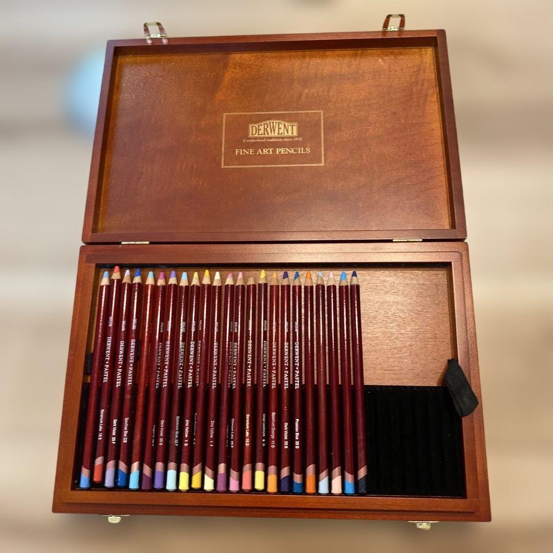 DERWENT ダーウェント 色鉛筆 90本 木箱入り　7本欠品