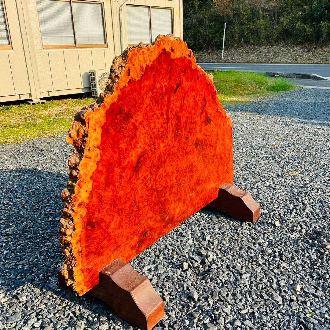 高級銘木 花梨 瘤杢 玉杢 無垢材 一枚板 カリン材