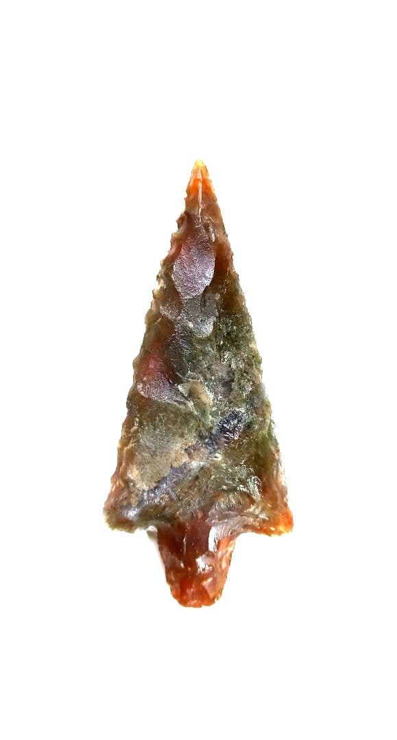 天然石 赤メノウ 石器 尖頭器 373 ❑ 模写 ❒