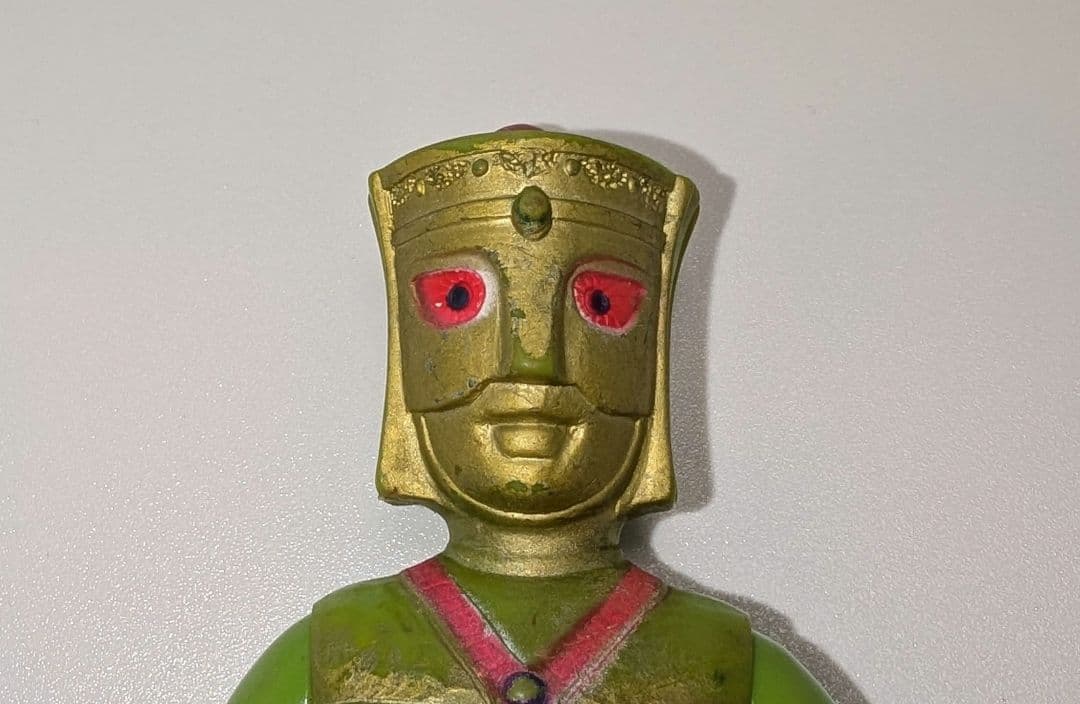 珍色】グリーンマン ウッド ソフビ 当時物