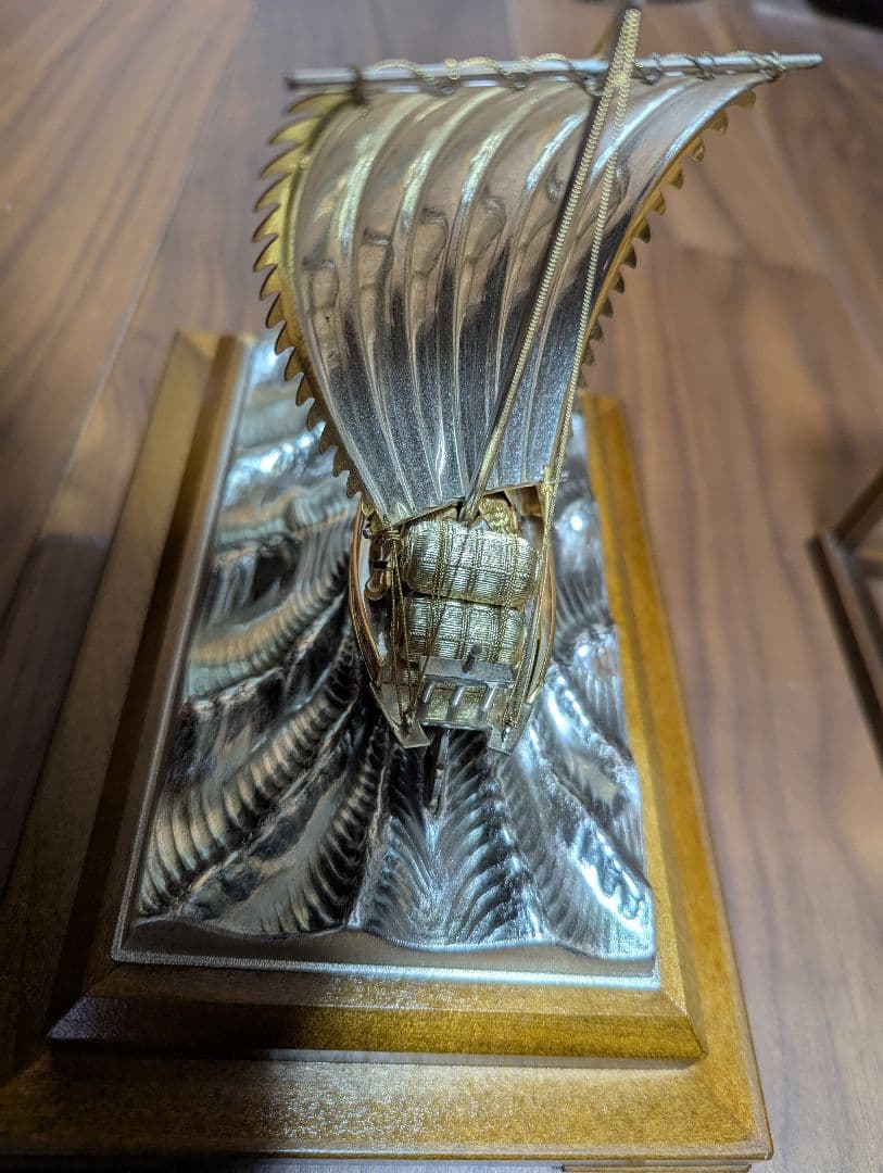 武比古 銀製 宝船 5号（房）銀船 置物 縁起物 ケース付き