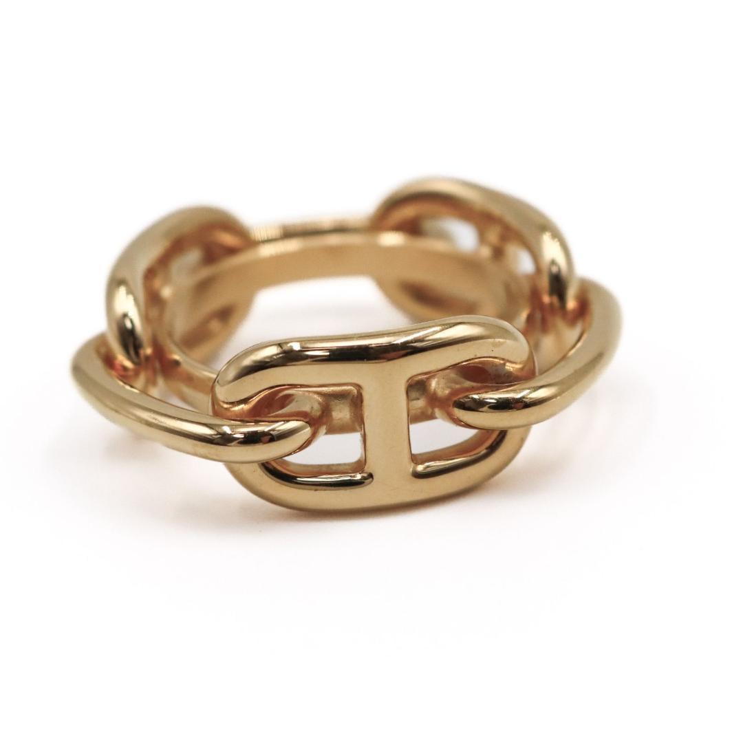 HERMES　エルメス　スカーフリング　ルカデ　シェーヌダンクル　ゴールド　カレ