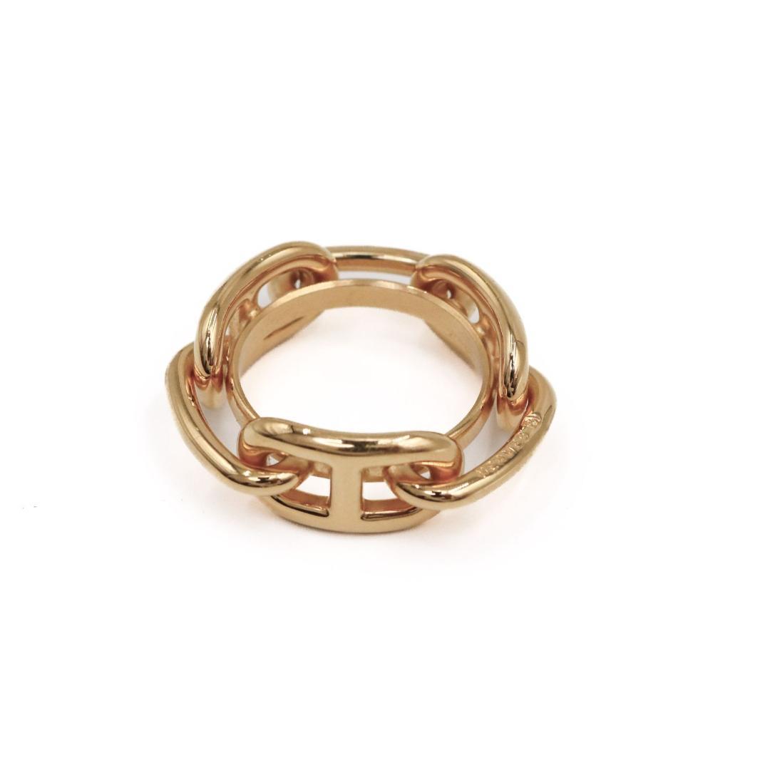 HERMES　エルメス　スカーフリング　ルカデ　シェーヌダンクル　ゴールド　カレ