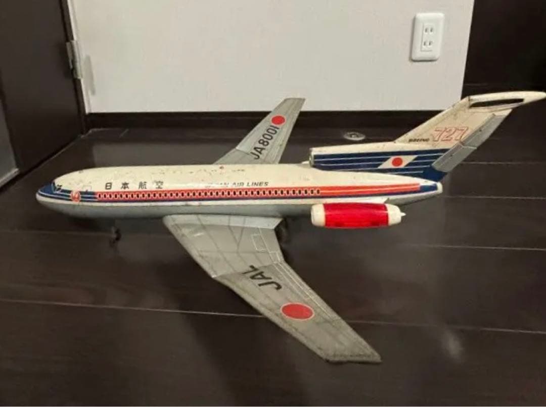 【日本航空 ジャンボジェット機 JAL】《JA8001 》 ＊当時物 ブリキ