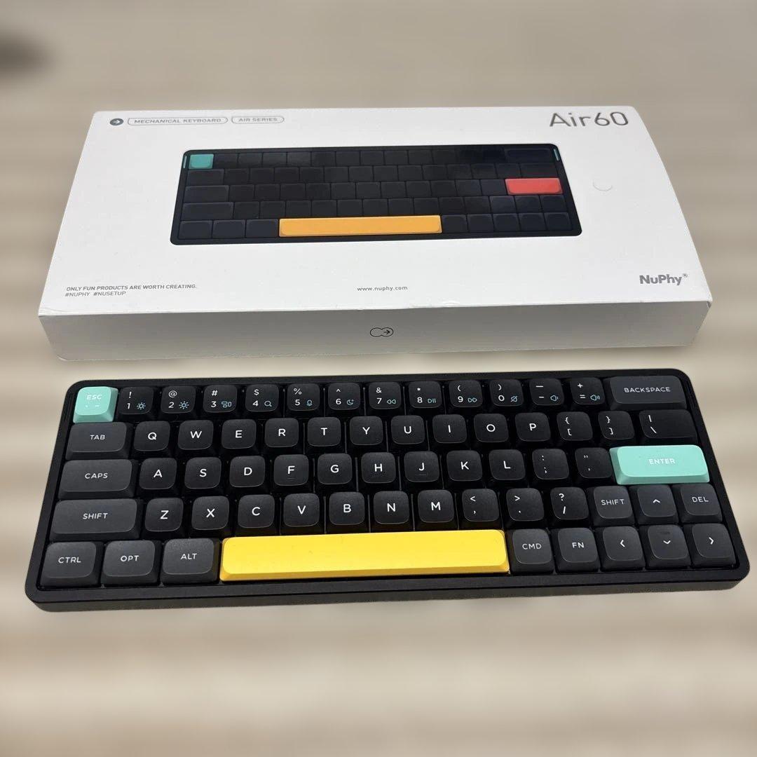 NuPhy Air60 キーボード 本体 カバー付き NuPhy AIR60 赤軸 メカニカル