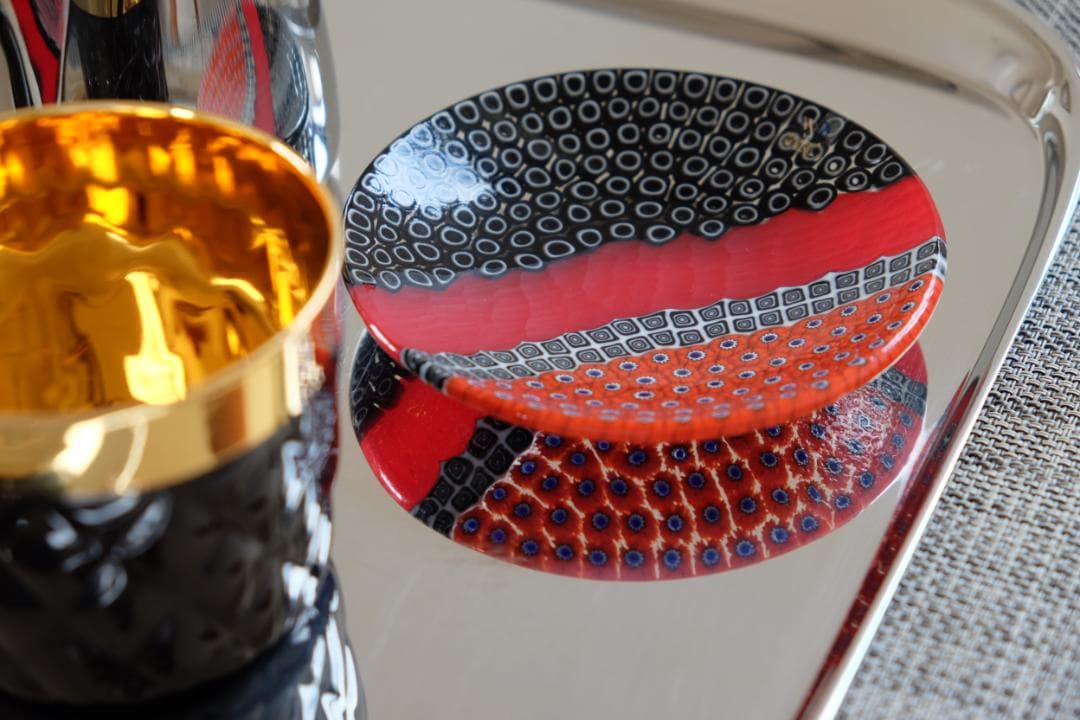 ベネチアンガラス ミルフィオリ プレート 検/モレッティ 皿 チェア