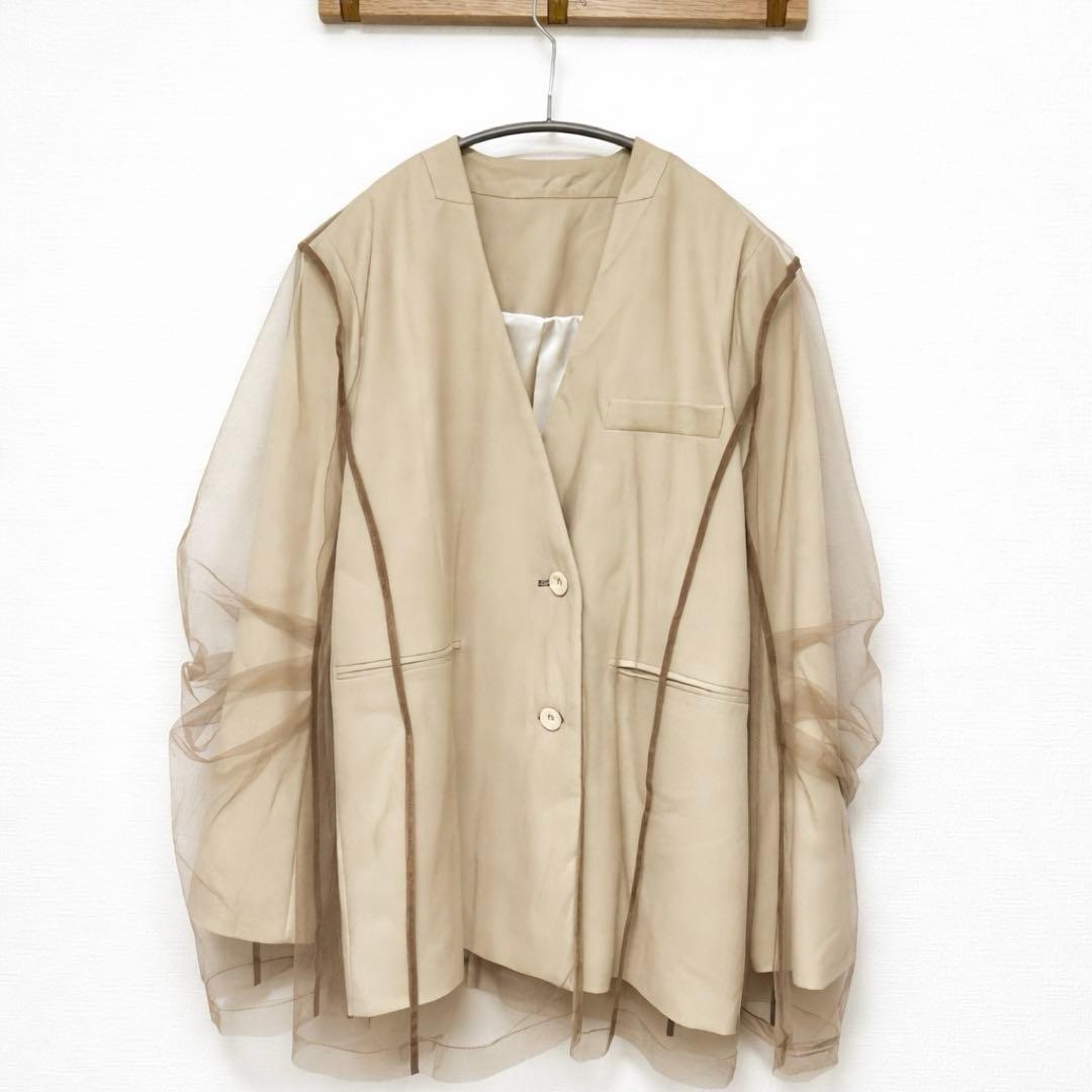 ANDRESD ／ boxy layered tulle jacket