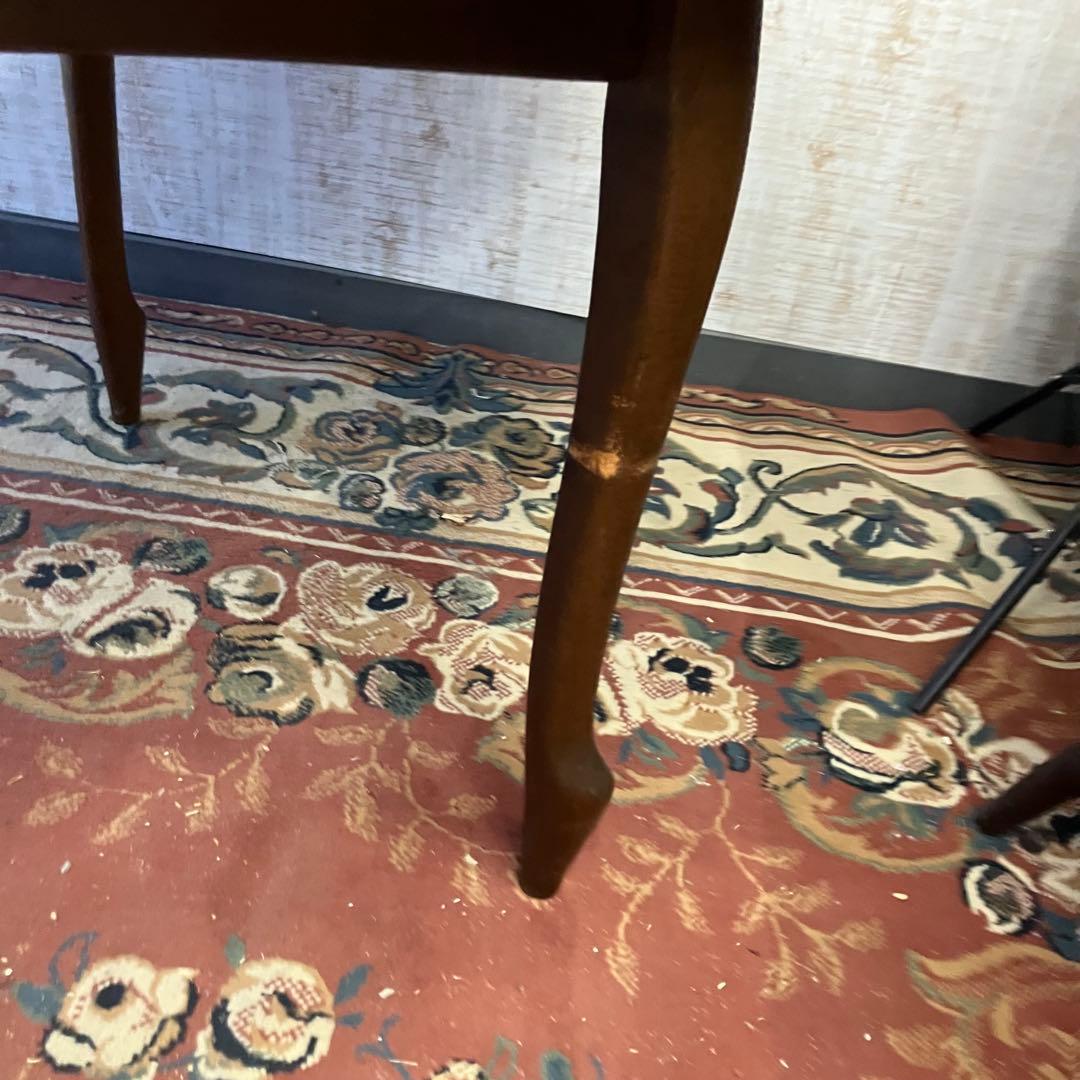 ①昭和レトロ マルニ 木製オーバル 伸縮式ダイニングテーブル 楕円形アンティーク