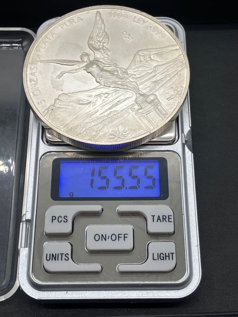 ニケ 勝利の女神】1999年 メキシコ リベルタード純銀 5オンス 大型 銀貨