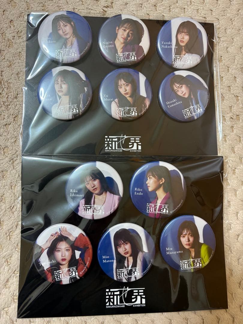 櫻坂46 櫻坂46展 「新せ界」 コンプリート缶バッジセット一～三期生