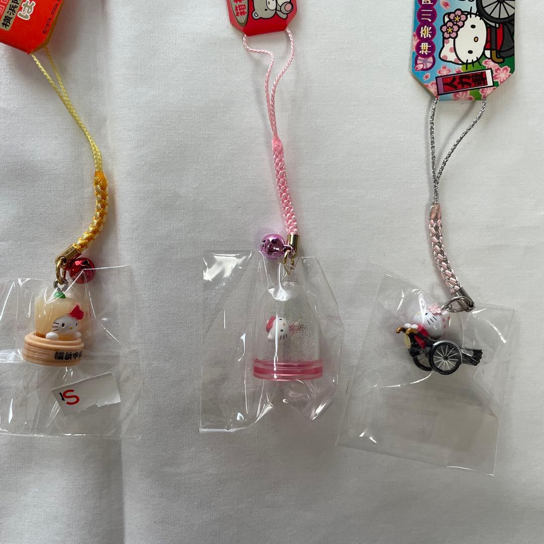 新品◆ご当地キティ 栃木 群馬 神奈川 根付けストラップ 7個セット◆匿名配送