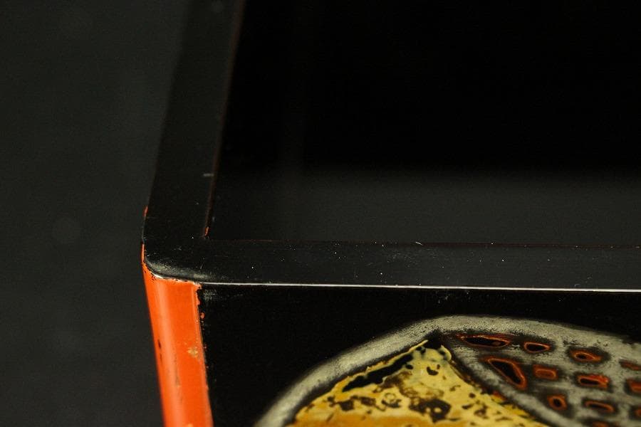 茶道具 漆刻 菓子器 蓋物(ZE570)