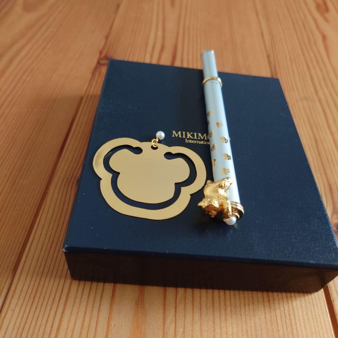 MIKIMOTO ミキモト クマボールペン＆しおり ベビーパール付き 未使用品