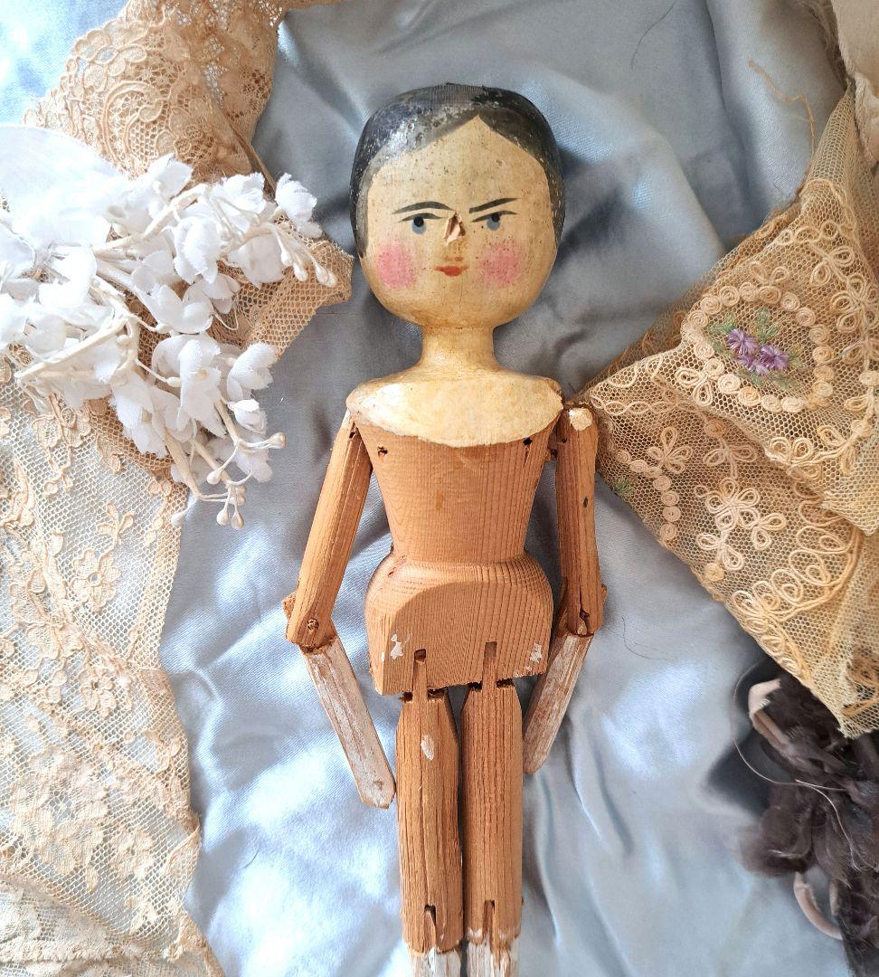 SALE ペグドール アンティーク ウッデン ドール オランダ 人形 - メルカリ