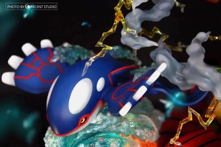 ポケモン ガレージキット フィギュア レックウザ カイオーガ グラードン