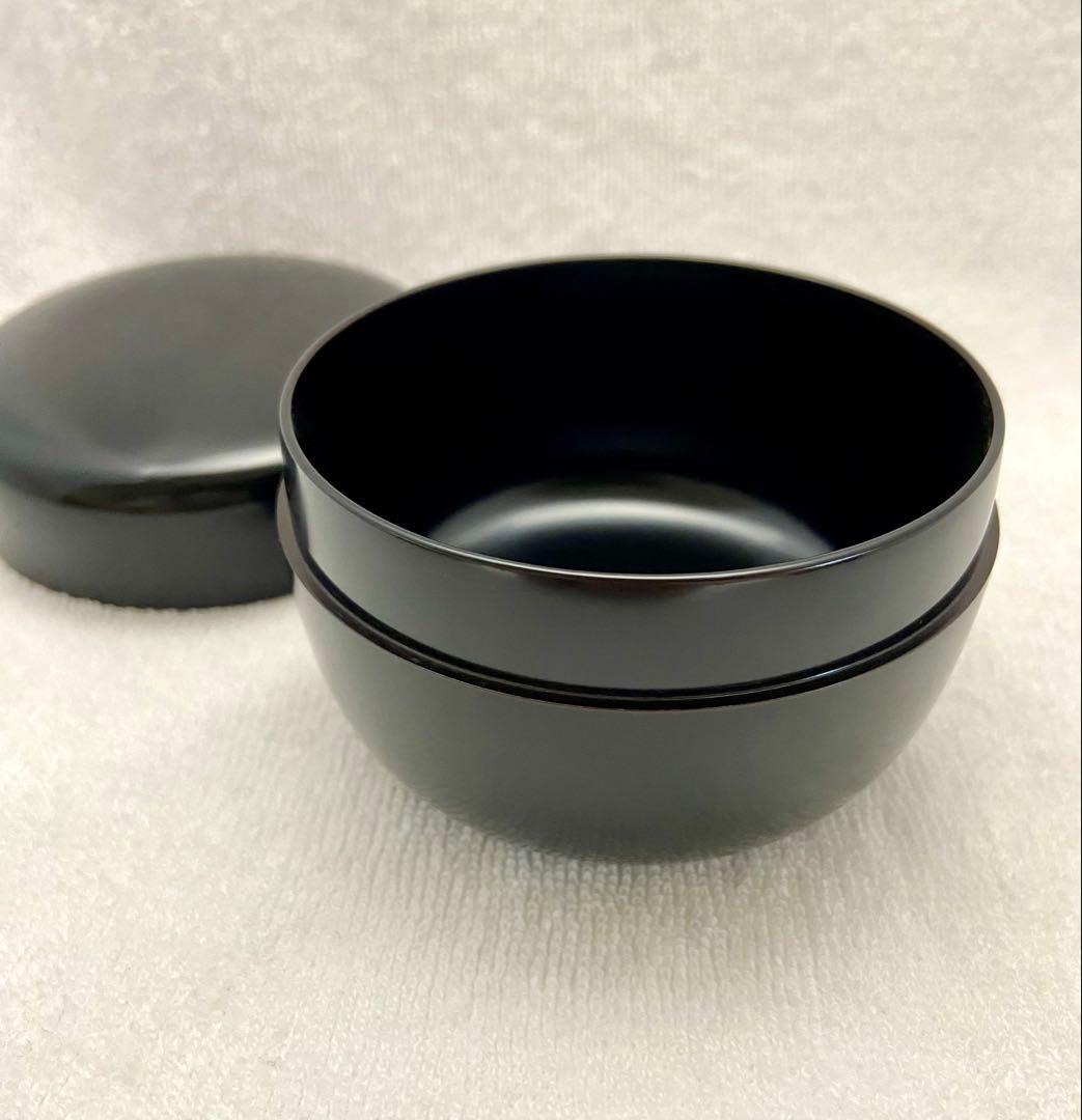 茶道具 漆黒 真塗 平棗 切合口 塗師 嘉祥作【匿名配送】
