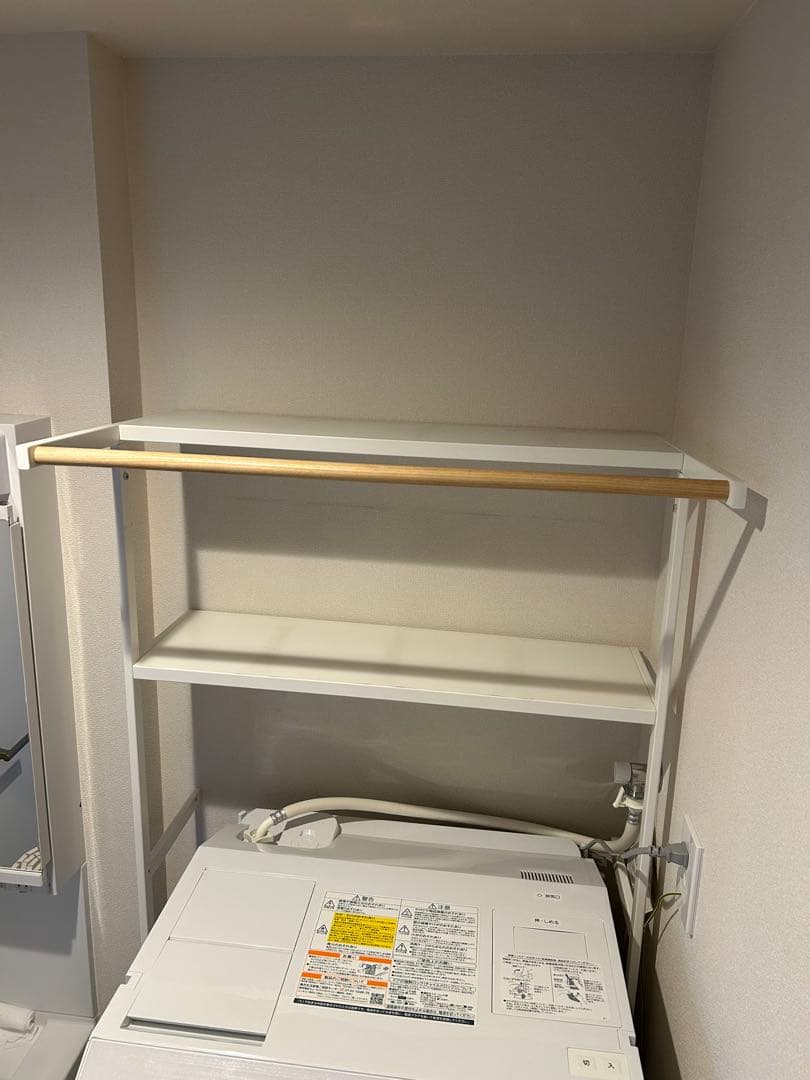 ★4/12まで出品★tower 山﨑実業ランドリーラック 洗濯機用 上部棚付き