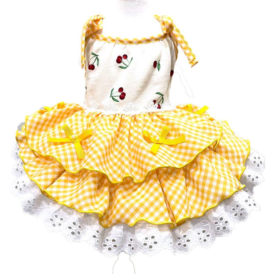 リュクスバーディ luxebirdie スリーズワンピース さくらんぼ 黄色