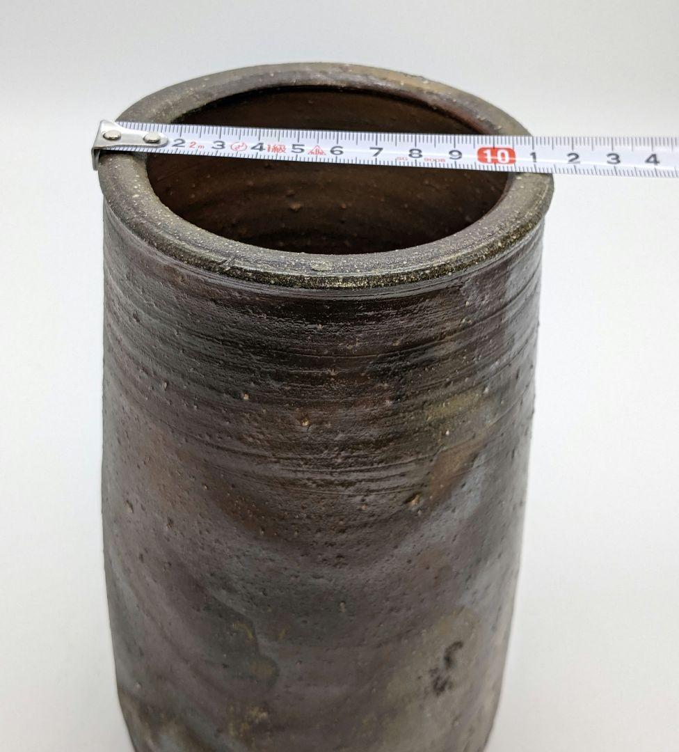 西川政美 備前焼 花入 政彦識箱 花器 花瓶 フラワーベース 華道具 花生