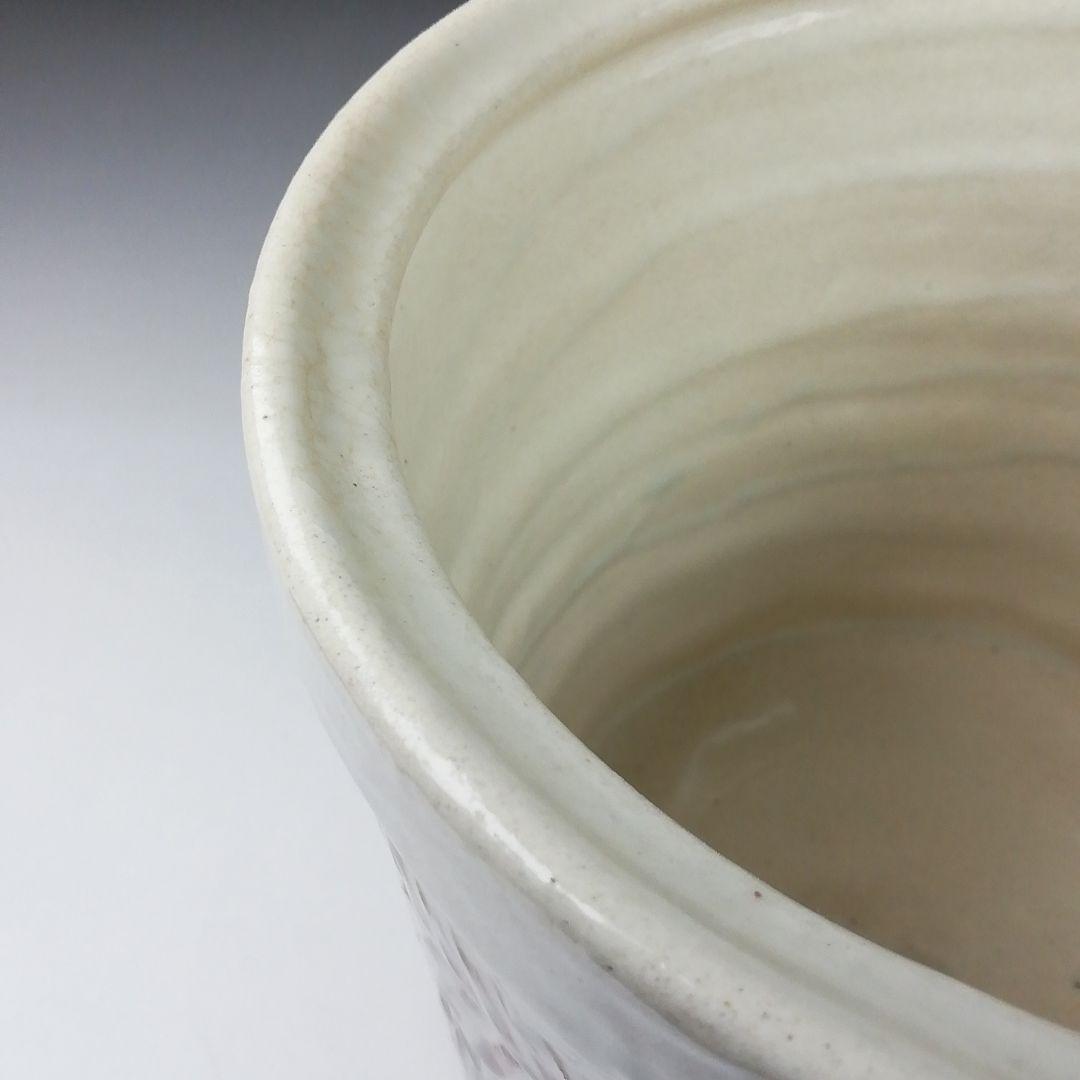 T863 水指 『三島 水指』『朝日窯 松林良周 作』 共箱 茶道具