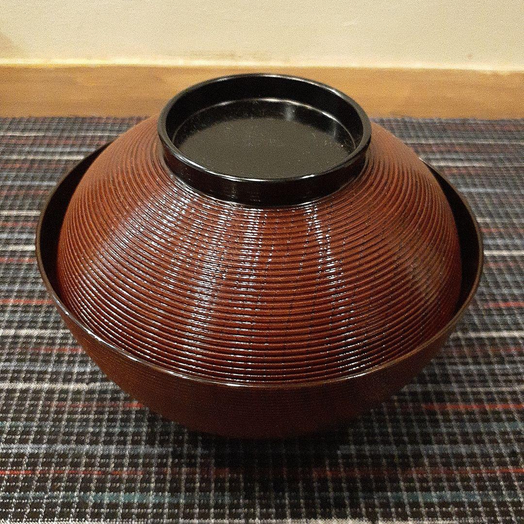 【Z029】漆器　輪島塗り　波千鳥蒔絵　煮物椀 5個セット