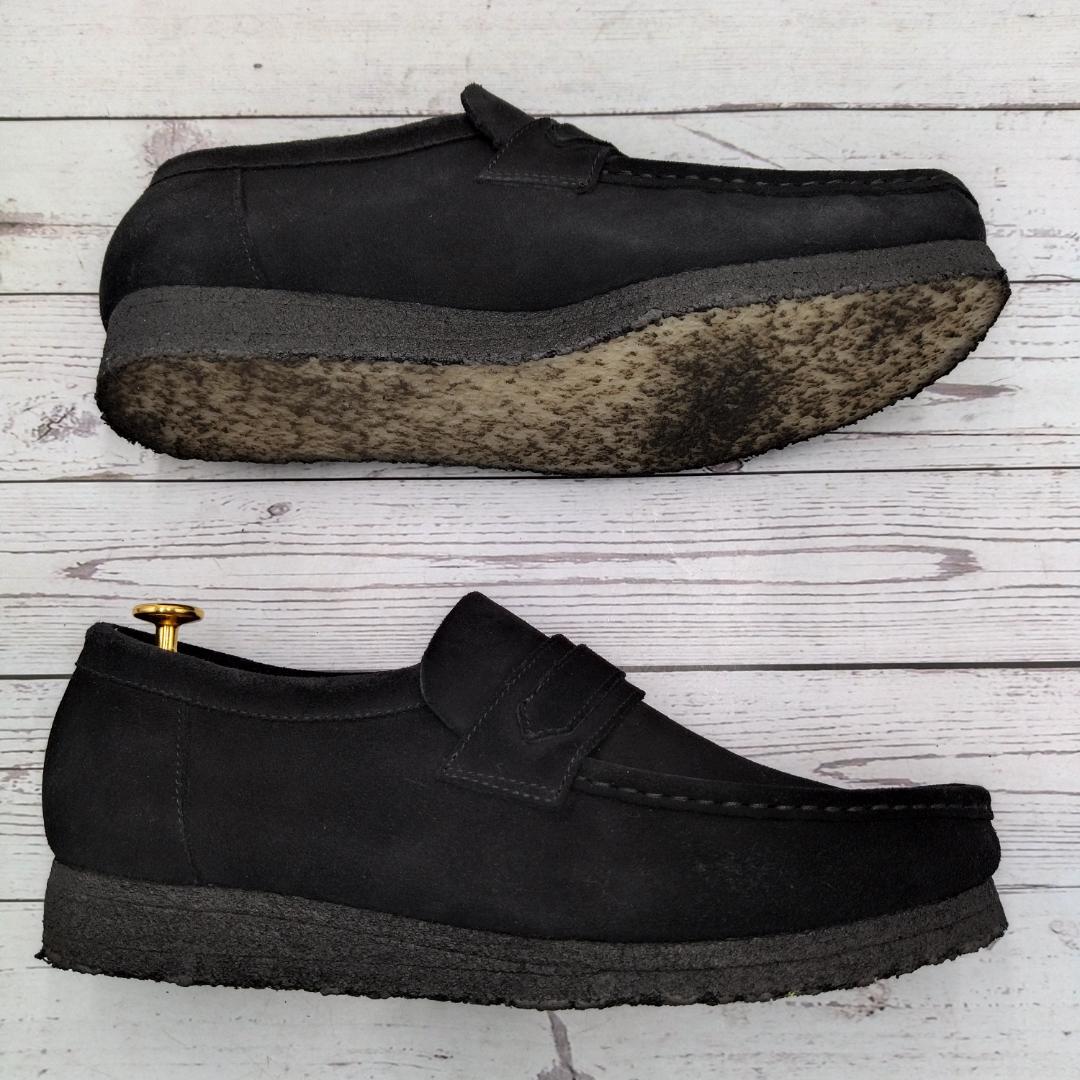 未使用級　Clarks　クラークス　27.5　ワラビー ローファー　黒