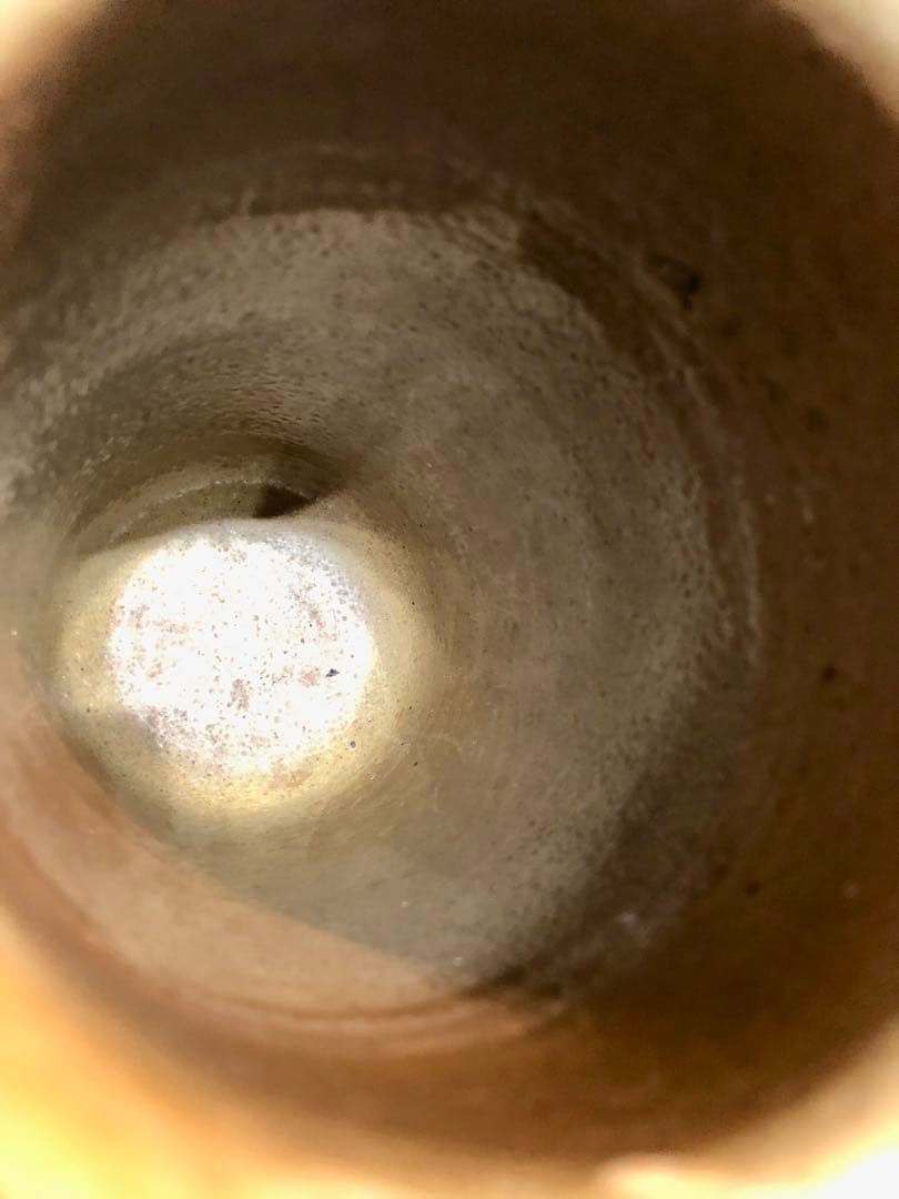 ユニーク♪　押葉瓶　河合紀作　花瓶　花器　生け花　インテリア　陶芸