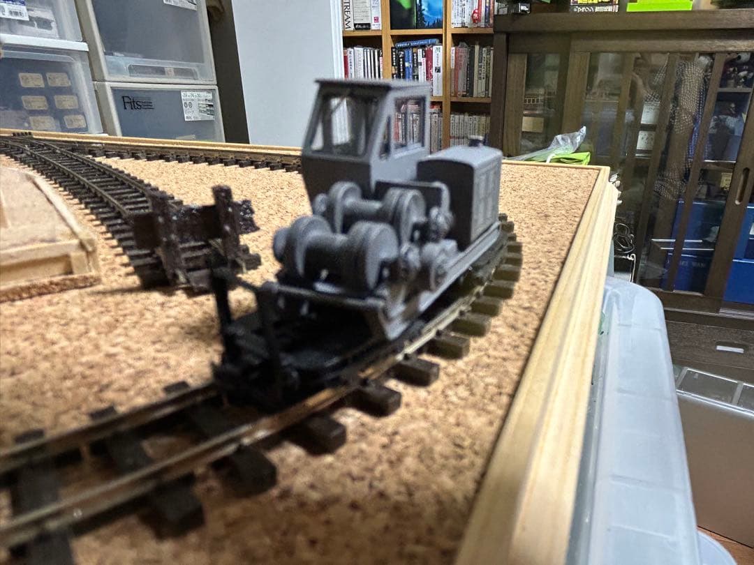 テスト出品④モデルワーゲン 森藤式大型集材機 輸送風景セット 岩崎製後期型台車付