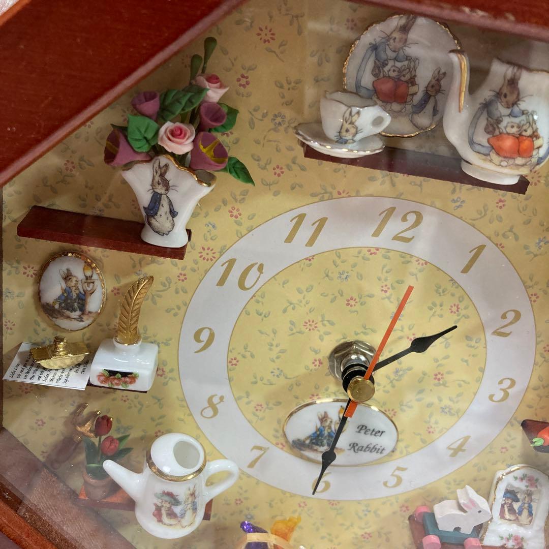 ⭐️稀少⭐️ピーターラビット⭐️ロイターポーセリン⭐️ミニチュア陶器⭐️掛け時計⭐️