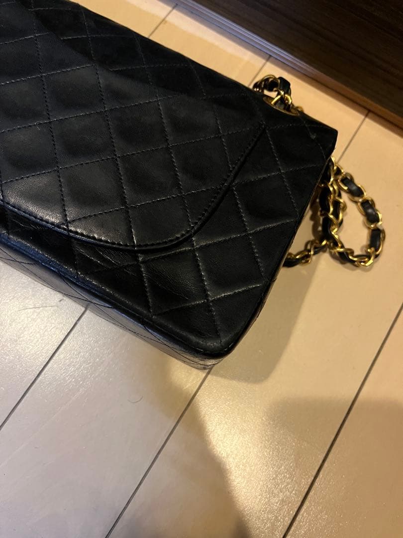 CHANEL Wフラップ　チェーンショルダーバッグ　マトラッセ