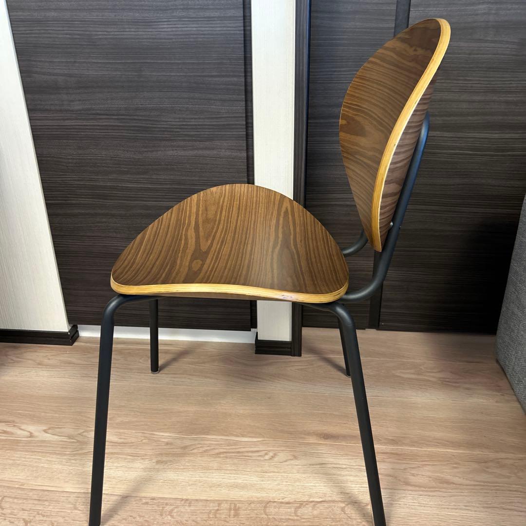 美品】KANADEMONOチェア 木製ブラウン