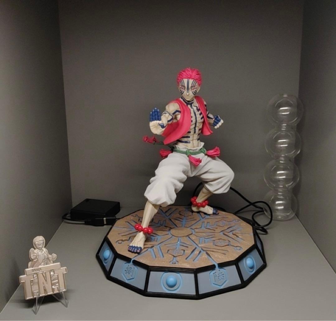 鬼滅の刃 猗窩座 あかざ フィギュア ガレージキット 赤色