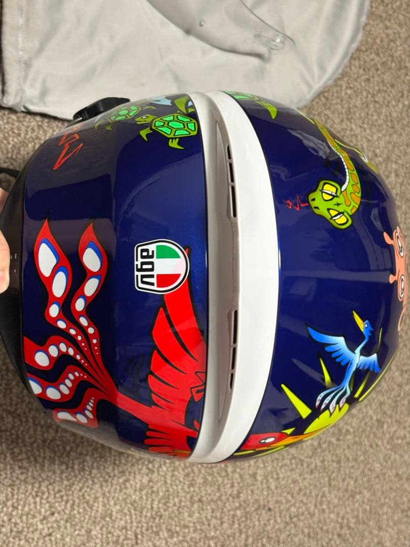 ヘルメット K1 WHITE ZOO CYAN (ホワイト ズー シアン) M