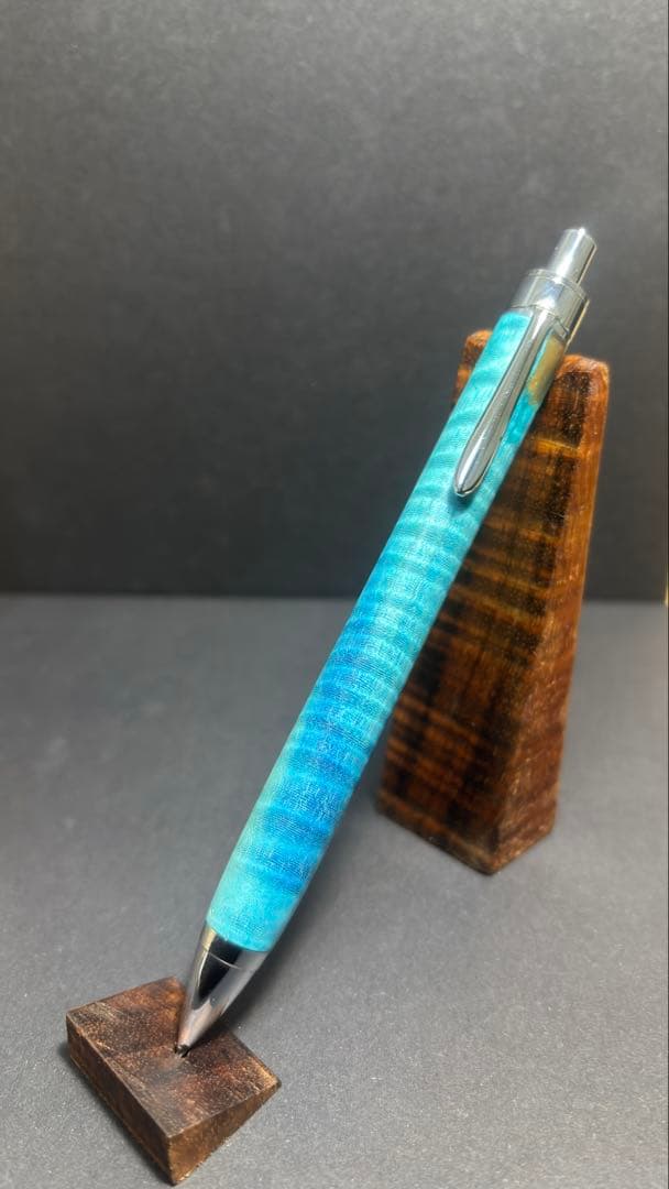 栃 縮杢 スタビライズドウッド ］ 木軸ペン 木軸 シャーペン 木軸