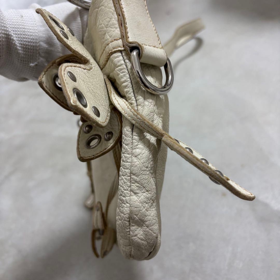 バッグ 00s miumiu archive leather shoulder bag