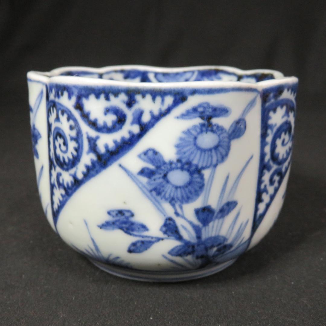 向付 2客 角向付 染付 白抜唐草文様 蛇の目 古伊万里 上手物 - メルカリ