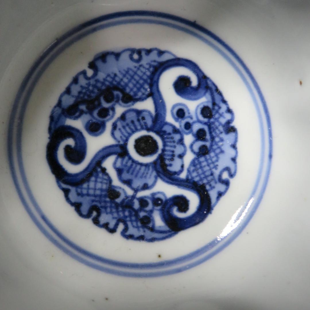向付 2客 角向付 染付 白抜唐草文様 蛇の目 古伊万里 上手物 - メルカリ