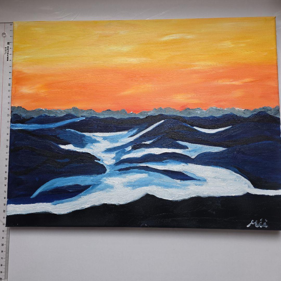 抽象的な風景油彩画 - メルカリ