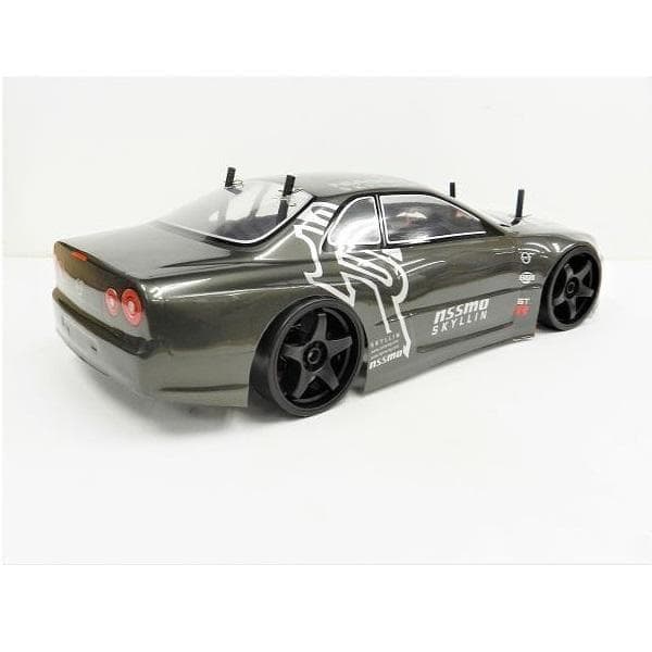 ターボ機能付 1/10 ドリフトラジコン GR002 ガンメタ スペアボディー付